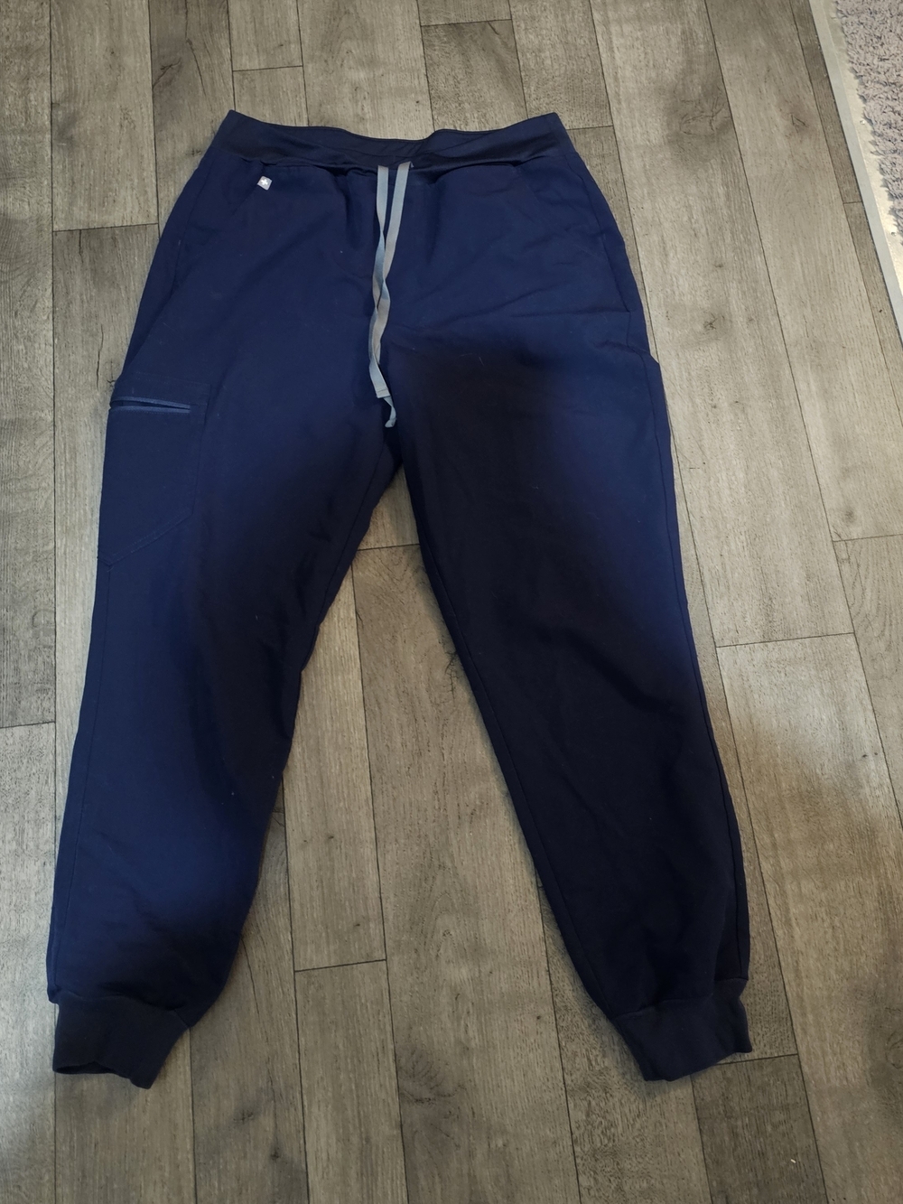 Figs Zamora Navy Drawstring Jogger Scrubs Size Large{B26}
